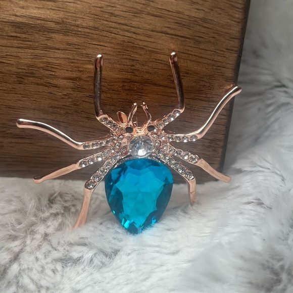 Spider Brooch High-end Crystal Exaggerated Large Brooch Pin Clothing Accessories - Picture 1 of 11